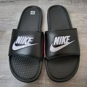 New Men\'s Size 15 Nike Benassi JDI Slides Black/White Benassi JDI - Mens – ShopWSS main image 4